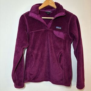 Patagonia Re Tool Snap T Fleece Pullover Sweater Womens Size Small Purple